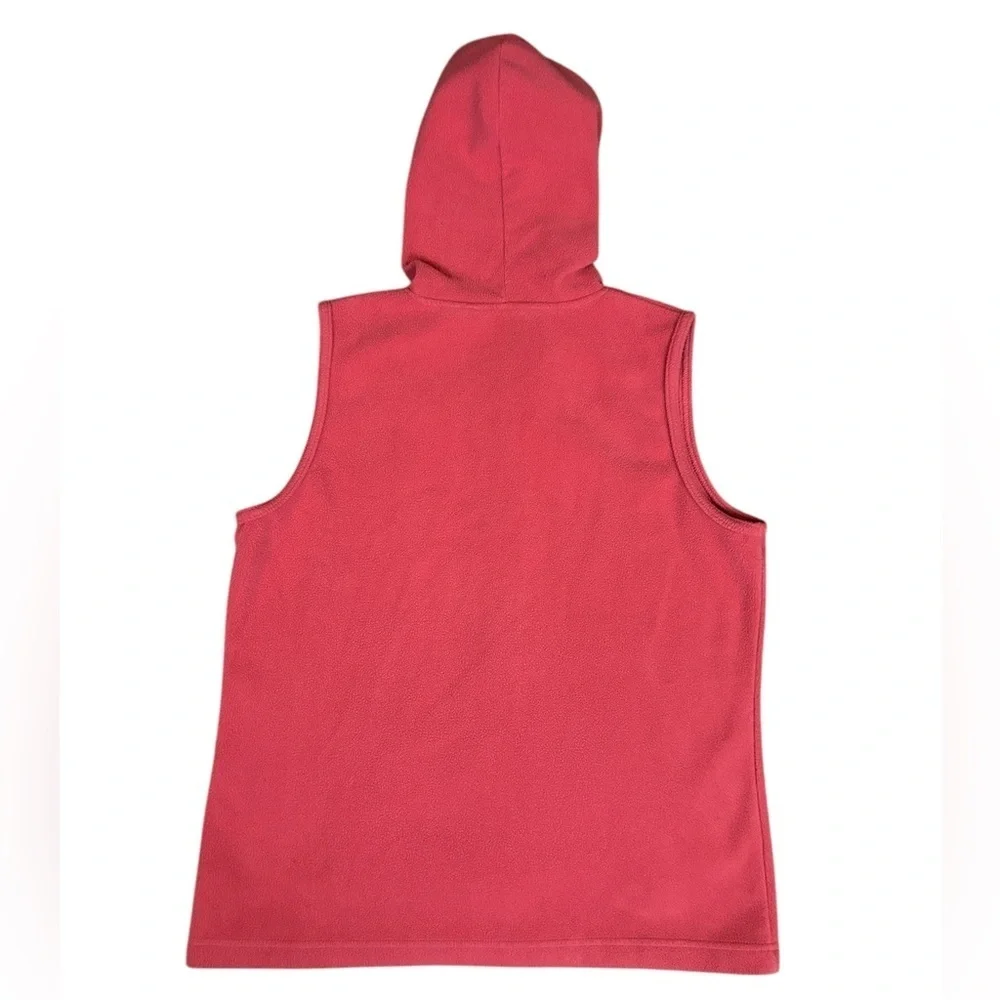 Eddie Bauer Lightweight Pink Hooded Zip-Up Vest with Pockets
